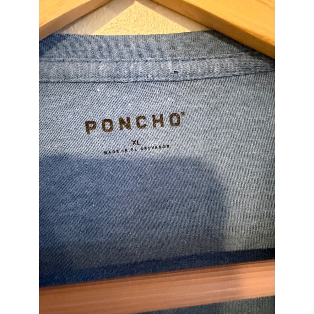 Poncho Outdoors Mens XL Blue Heather Long Sleeve Pocket Tee Performance Shirt - Picture 7 of 13